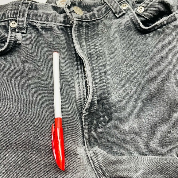 Harley-Davidson Jean Shorts womens W 29  x L 13 Black Distressed Y2K Thrashed - Picture 15 of 16